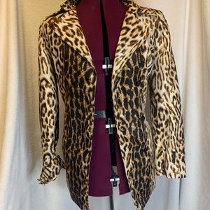 Leopard trench coat size 12